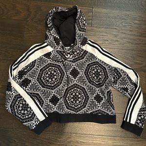 adidas cropped hoodie size MED